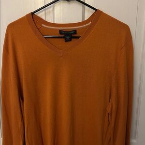 Banana Republic Burnt Orange V-Neck Sweater